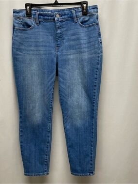 Talbots flawless jeans 12 Petite slim ankle medium wash closet staple minimalist
